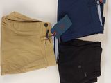 three pairs of men ' s chino shorts and a pair of chino shorts
