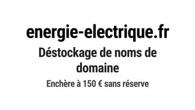Nom de domaine energie-electrique.