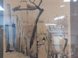 a picture of a painting on the wall of a building