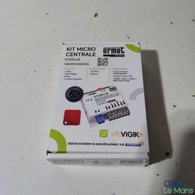 a box of electronic equipment on a white table