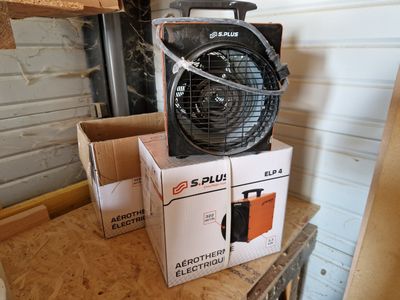 a box with a fan sitting on top of it