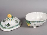 pair of porcelain bowls and a bowl with a flower decoration