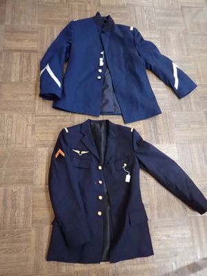 jacket and jacket on the floor next to a jacket on the floor