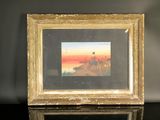 a picture of a picture of a sunset in a picture frame