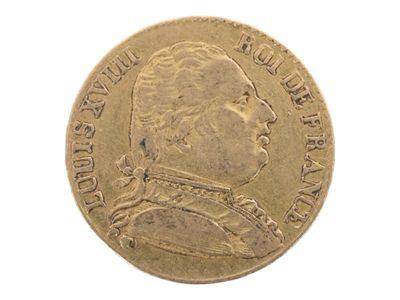 Pièce 20 francs or Louis XVIII de 1815. Usures. - Photo 1