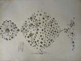 a drawing of a fish made out of circles