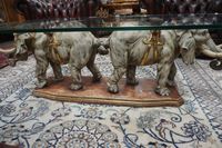 Grande table basse en bois polychrome - vintage - années 70 … (photo 2)
