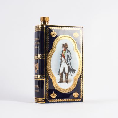 an old book with a picture of a man and a dog on it
