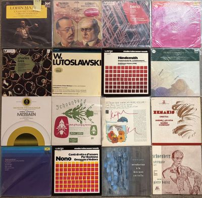 many different types of music cds on the table
