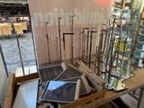 a display of mirrors and other items on a table