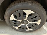 a close up view of a tire on a car