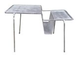 a drawing of a desk with a magazine holder on it