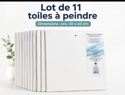 lot de 11 toiles a pendre - dimensions 30 x 30 cm