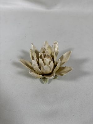 une fleur blanche posée sur une table