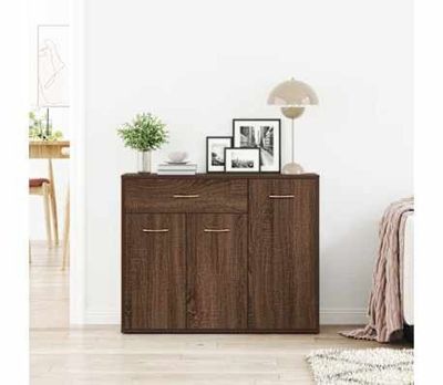 673 / vidaXL Buffet Chêne marron 88x30x70 cm Bois d'ing…