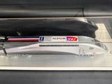 a model of a train on display in a display case