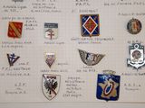 many different types of military badges on a piece of paper