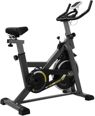 a close up of a stationary exercise bike on a white background