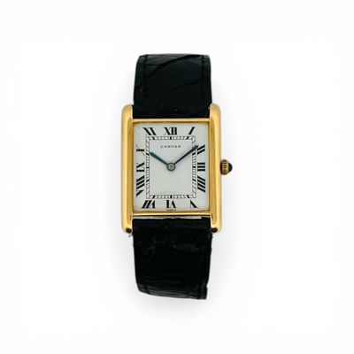CARTIER TANK Montre-bracelet en or 18K (750 millièmes), cadr…