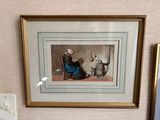 a picture of a woman sitting in a chair in a room