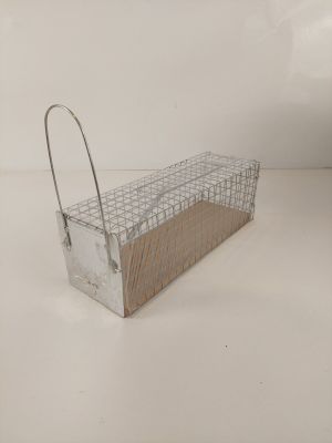 CAUSSADE - Nasse à rat - Cage métallique et socle bois - Cap…