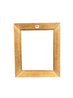 a wooden picture frame on a white background