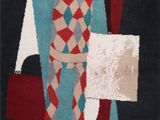 an image of a painting of a woman with a cat on a chair