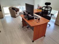 2 bureaux poste travail avec caisson