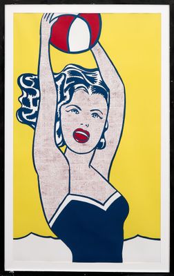 Roy Lichtenstein (1923-1997), d’après Girl with ball 1995 Af…