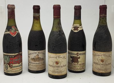 5 bouteilles CHÂTEAUNEUF-DU-PAPE rouges, (es, Domaine de Ter…