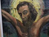 a painting of a man with a cross on his chest