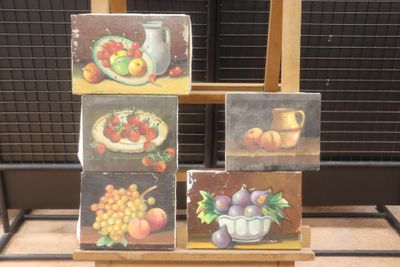 Max TOUTAIN (1935-2006) lot de cinq huiles sur toile représe…