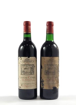 deux bouteilles de vin posées l'une à côté de l'autre sur une surface blanche