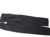 a close up of a pair of black pants on a white background
