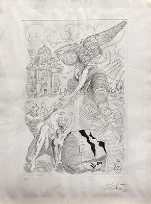 un vieux dessin représentant une femme et un homme à cheval