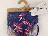 the panties are blue and pink with pink flowers on them