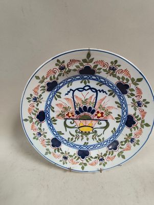 a plate with a design on it on a table