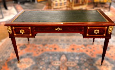 Grand Bureau Plat en marqueterie des style Louis XVI époque …