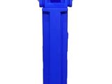 blue mickey mouse shaped whistle on a white background