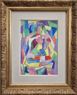une image d'un tableau représentant une femme assise sur une chaise