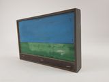 une image représentant un tableau bleu et vert sur fond blanc