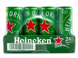 six cans of heineken are stacked on top of each other