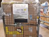 a cart with boxes on top of it in a warehouse