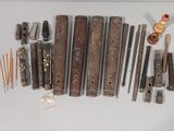 a lot of tools that are laying out on the table
