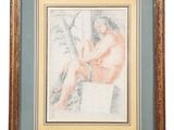 une image représentant le dessin d'une femme nue assise sur une chaise