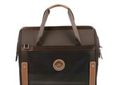 un sac marron et noir muni d'une poignée