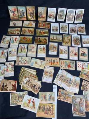 a lot of cards that are on a table