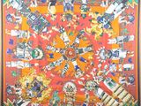 an image of a colorful scarf hanging on a wall