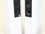 two speakers sitting next to each other on a table