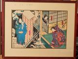une photo d'une photo représentant une femme en kimono